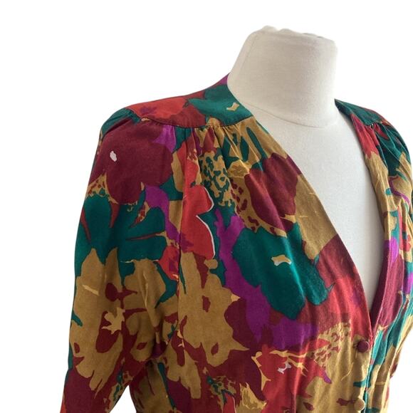 VINTAGE JO HARDIN Skirt Set Womens Sz 10 Floral Print Cottagecore - Picture 3 of 8